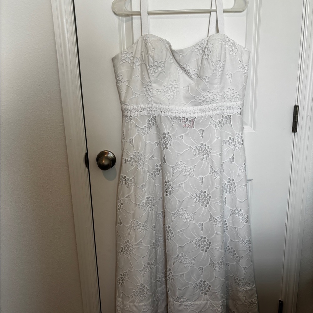 Lilly Pulitzer White Sleeveless Sweetheart Sundress